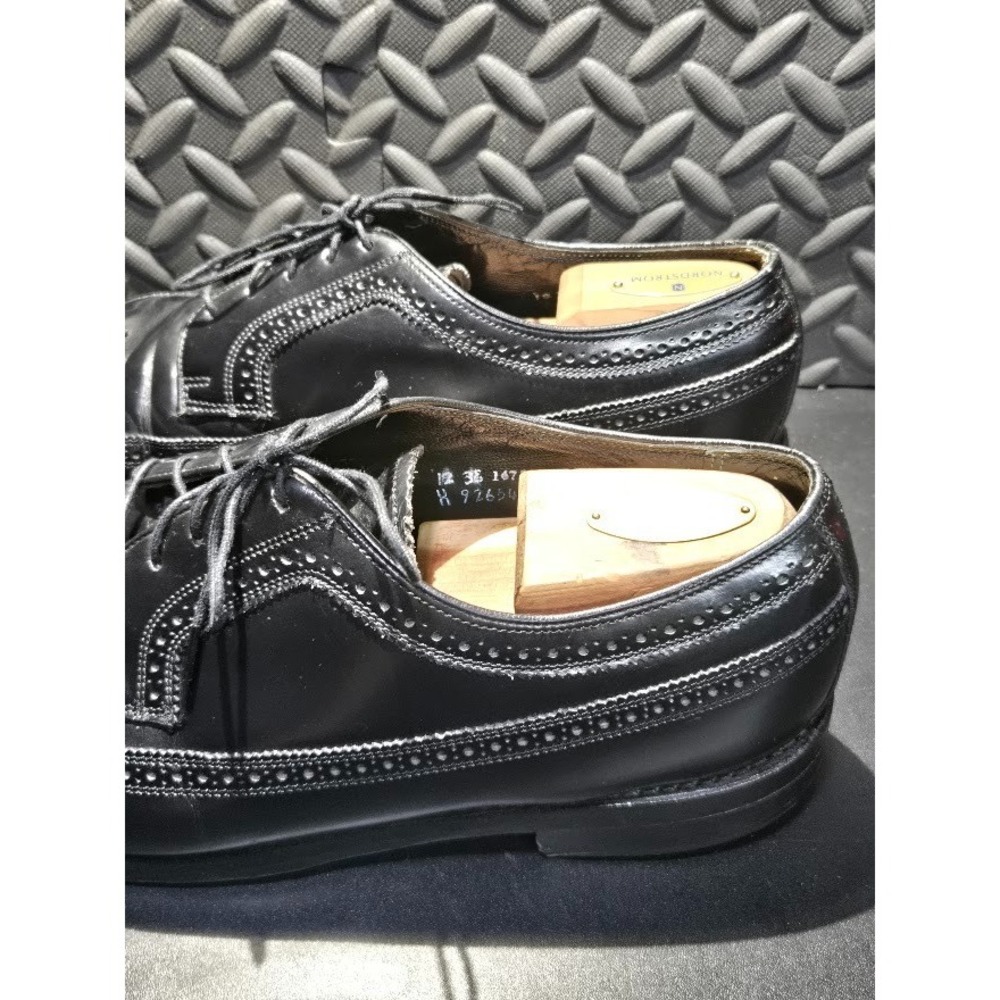 Florsheim Imperial 92654 Black Leather Wingtip Oxford Mens 12EEE Vintage - Picture 11 of 16
